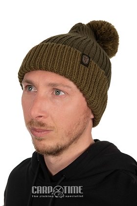 HEAVY KNIT BOBBLE HAT FOX